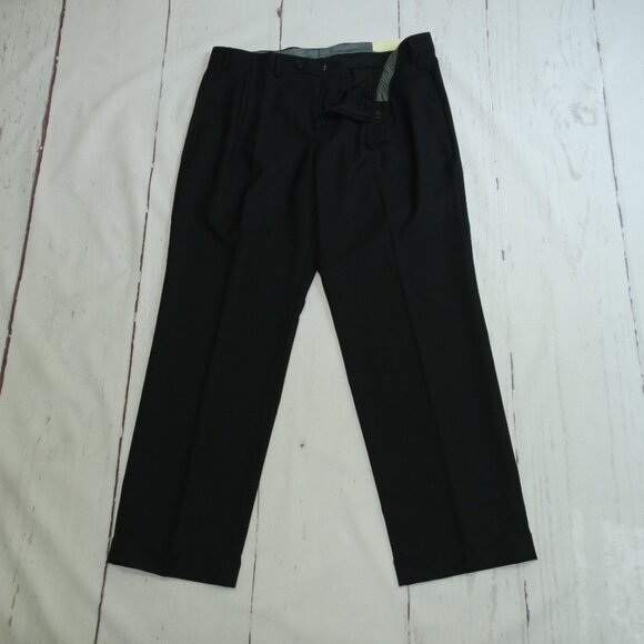 LAUREN RALPH LAUREN NWT Black Pleated Front Polished Cuff Machine Washab… - Picture 8 of 14